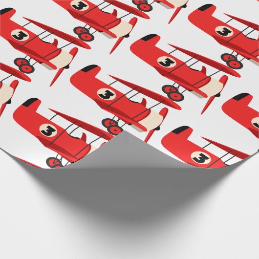  vliegtuig cadeaupapier (Hoek)