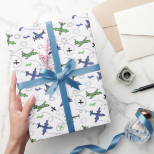 Vliegtuig Cadeaupapier