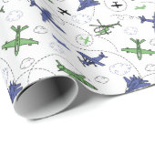 Vliegtuig Cadeaupapier (Rol Hoek)