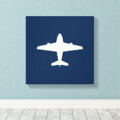 Vliegtuig Canvas Art Print (Insitu (Houten vloer))