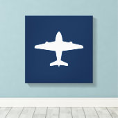 Vliegtuig Canvas Art Print (Insitu (Houten vloer))