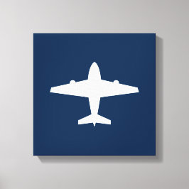 Vliegtuig Canvas Art Print
