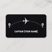 Vliegtuig Captain Custom QR Code Visitekaartje (Voorkant)