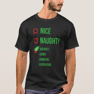 Vliegtuig Cargo Handling Supervisor Funny Kerstmis T-shirt