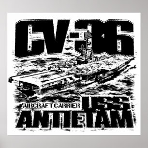 Vliegtuig carrier Antietam Poster