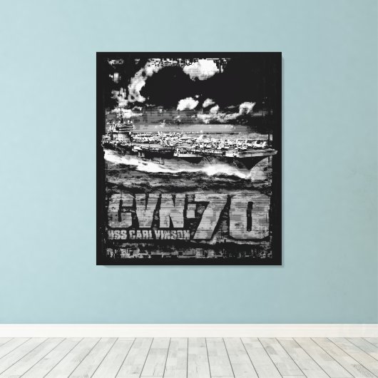 Vliegtuig carrier Carl Vinson Canvas Afdruk (Insitu (Houten vloer))