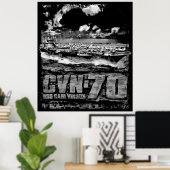 Vliegtuig carrier Carl Vinson Poster (Thuiskantoor)