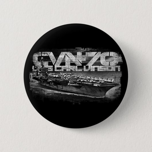Vliegtuig carrier Carl Vinson Round Button Button (Voorkant)