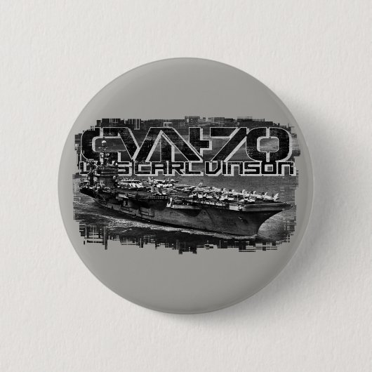 Vliegtuig carrier Carl Vinson Round Button Button (Voorkant)