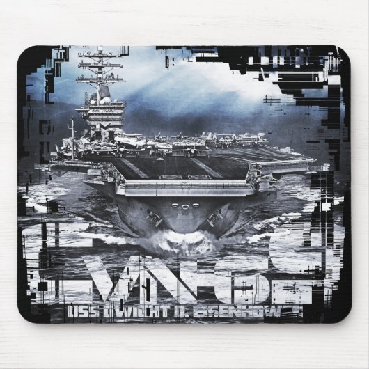 Vliegtuig carrier Dwight D. Eisenhower Mousepad Muismat (Voorkant)