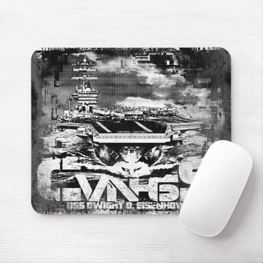 Vliegtuig carrier Dwight D. Eisenhower Mousepad Muismat (Met muis)