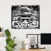 Vliegtuig carrier Dwight D. Eisenhower Poster (Thuiskantoor)
