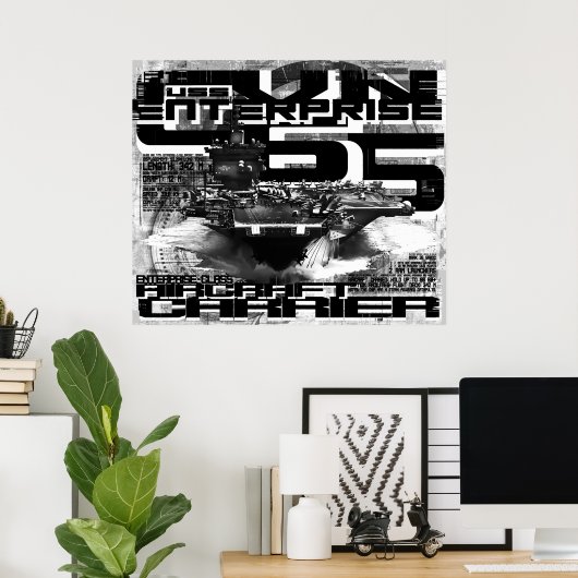 Vliegtuig carrier Enterprise Poster (Thuiskantoor)
