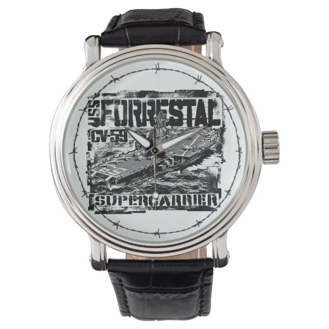 Vliegtuig carrier Forrestal eWatch Horloge (Voorkant)