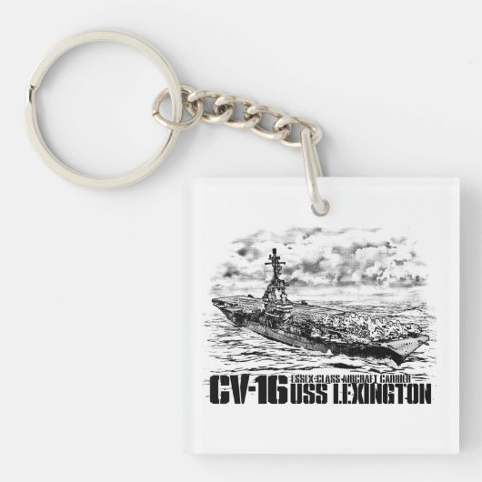Vliegtuig carrier Lexington Aif sleutelhanger (Voorkant)