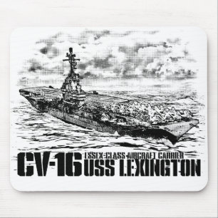Vliegtuig carrier Lexington Mousepad Muismat