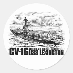 Vliegtuig carrier Lexington Sticker