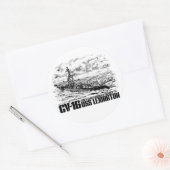 Vliegtuig carrier Lexington Sticker (Envelop)