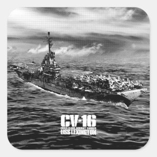 Vliegtuig carrier Lexington Sticker