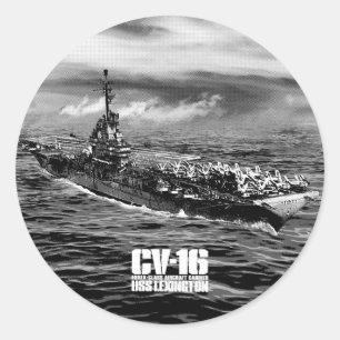 Vliegtuig carrier Lexington Sticker
