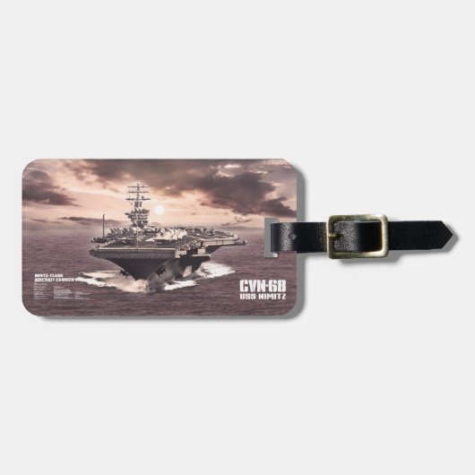Vliegtuig carrier Nimitz Aif luggagetag Bagagelabel (Voorkant horizontaal)