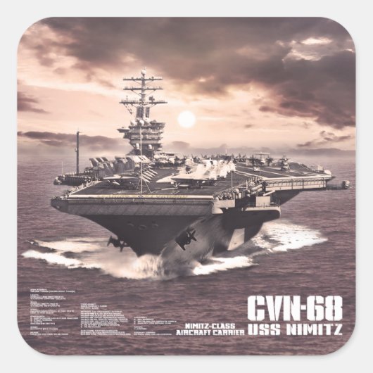 Vliegtuig carrier Nimitz Sticker (Voorkant)