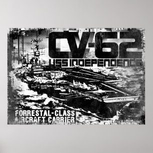 Vliegtuig carrier onafhankelijkheid afdrukken poster