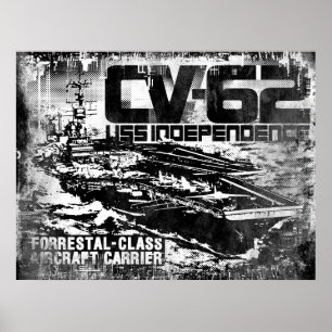 Vliegtuig carrier onafhankelijkheid afdrukken poster