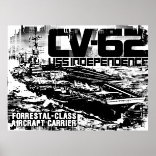 Vliegtuig carrier onafhankelijkheid afdrukken poster