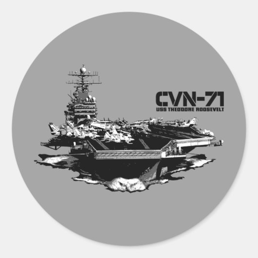 Vliegtuig carrier Theodore Roosevelt Sticker (Voorkant)