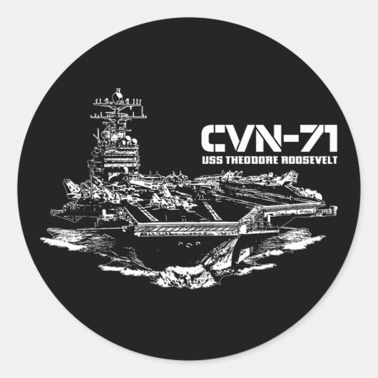 Vliegtuig carrier Theodore Roosevelt Sticker (Voorkant)