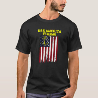 Vliegtuig Carrier USS America CV-66 CVA-66 Veteran T-shirt