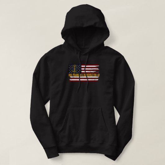 Vliegtuig Carrier USS Franklin D. Roosevelt CVA-42 Hoodie (Design voorkant)