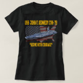 Vliegtuig Carrier USS John F. Kennedy CVN79 Vetera T-shirt (Design voorkant)