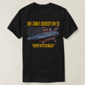Vliegtuig Carrier USS John F. Kennedy CVN79 Vetera T-shirt (Design voorkant)
