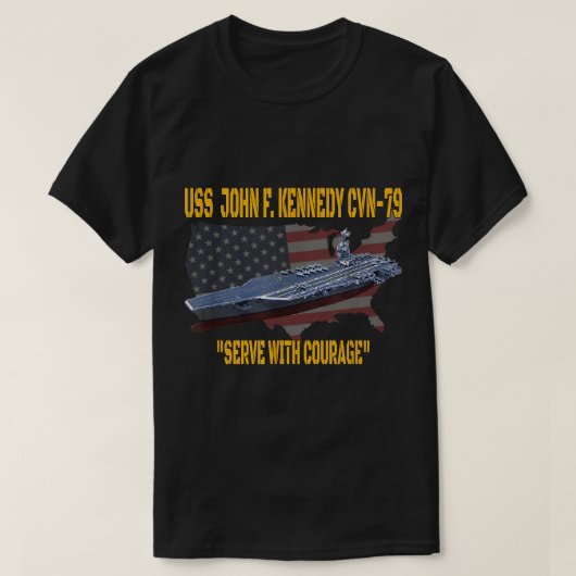 Vliegtuig Carrier USS John F. Kennedy CVN-79 Veter T-shirt (Design voorkant)