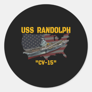 Vliegtuig Carrier Uss Randolph CV-15 Veterans Day  Ronde Sticker