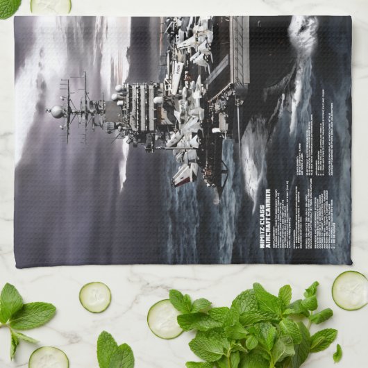 Vliegtuig carrier van Theodore Roosevelt Hand Towe Theedoek (Gevouwen)