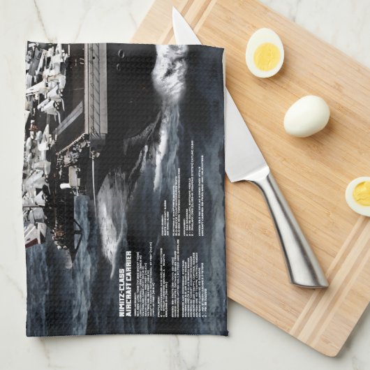 Vliegtuig carrier van Theodore Roosevelt Hand Towe Theedoek (Quarter Fold)