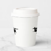 Vliegtuig Cessna Black Silhouette Flying Decor Papieren Bekers (Links)
