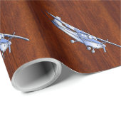 Vliegtuig Cessna Cessna Flying Mahogany Cadeaupapier (Rol Hoek)