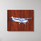 Vliegtuig Cessna Cessna Flying Mahogany Canvas Afdruk (Voorkant)