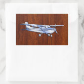 Vliegtuig Cessna Cessna Flying Mahogany Rechthoekige Sticker (Tas)