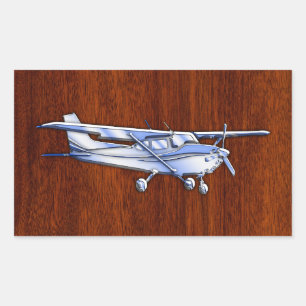 Vliegtuig Cessna Cessna Flying Mahogany Rechthoekige Sticker