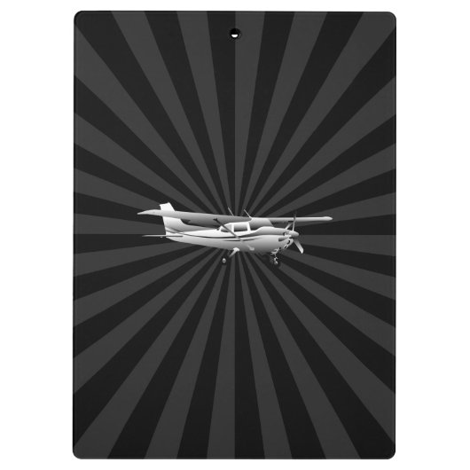 Vliegtuig Cessna Silhouette Flying Black Burst Klembord (Achterkant)