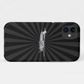 Vliegtuig Cessna Silhouette Flying Black Sunburst Case-Mate iPhone Case (Achterkant (horizontaal))