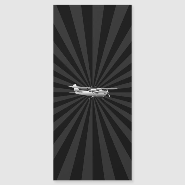 Vliegtuig Cessna Silhouette Flying Sunburst Decor (Voorkant)