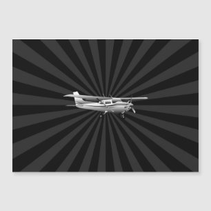 Vliegtuig Cessna Silhouette Flying Sunburst Decor