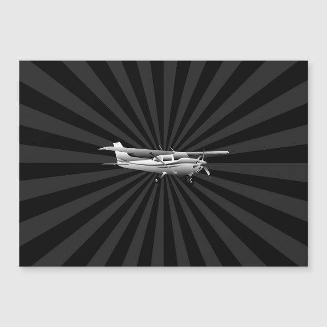 Vliegtuig Cessna Silhouette Flying Sunburst Decor (Voorkant)
