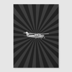 Vliegtuig Cessna Silhouette Flying Sunburst Decor